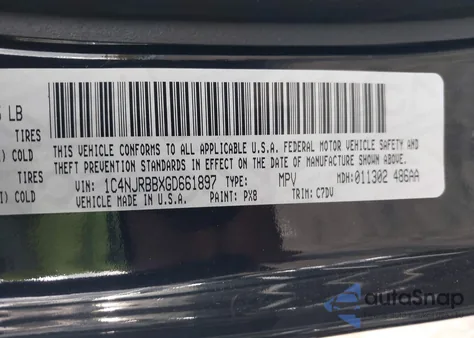 2016 Jeep Patriot Sport z USA, uszkodzony, nr VIN 1C4NJRBBXGD661897